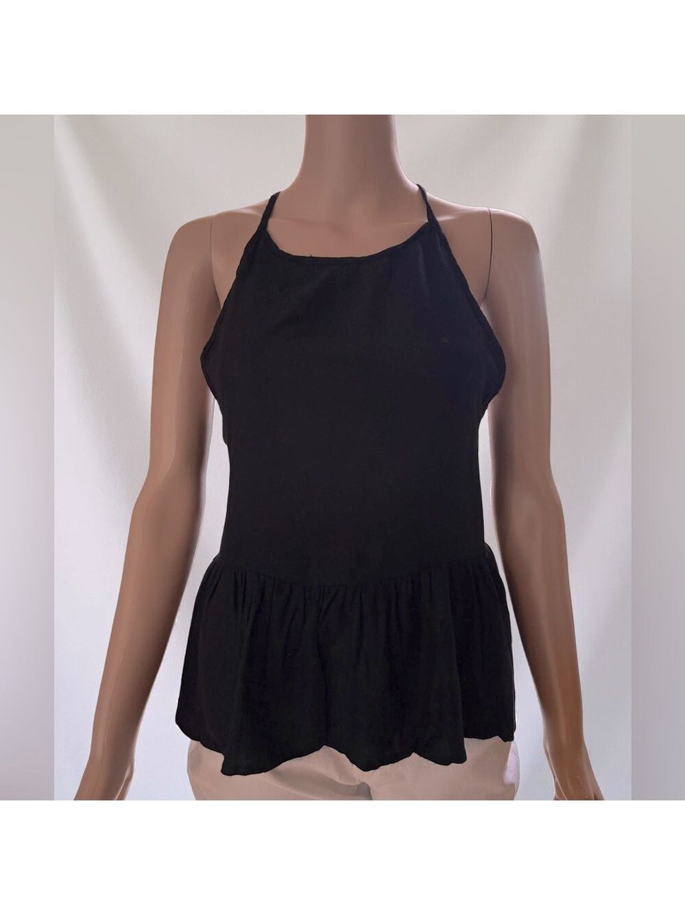 (3 for $12 item) Volcom  Black Babydoll Racerback Tank Medium
